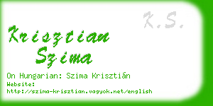 krisztian szima business card